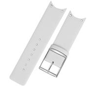 yeziu Genuine Calf Leather Watch Band For Calvin Klein KOH23101 KOH23307 Watch Strap(White-silver)