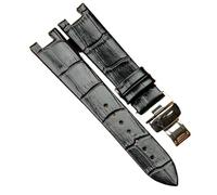 yeziu Genuine Leather Watch Strap for Mido Baroncelli M022 M022207A Notch Women's Watch Band(Blakcs)