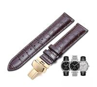 yeziu Genuine Leather watchband For Tissot 1853 Le Locle T41 T006 PRC200 Watch Strap Wrist Bracelet(Brown gold clasp,19mm)