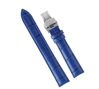 yeziu Lady Leather Watchband For PP Watch Band For Omega Watch Strap For Tissot Women Bracelet(Deepblue silver,15mm)