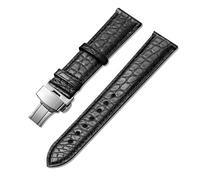 yeziu Laether Watch Strap For Maurice Lacroix Artisan Unisex Butterfly Buckle wathband(Blackbs1,21mm)