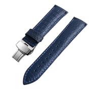 yeziu Laether Watch Strap For Maurice Lacroix Artisan Unisex Butterfly Buckle wathband(Blues1,21mm)