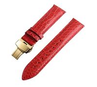 yeziu Laether Watch Strap For Maurice Lacroix Artisan Unisex Butterfly Buckle wathband(Redg1,22mm)