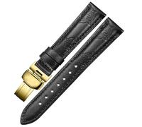 yeziu Leather Printed Watch Strap For Tissot 1853 Couturier Specifically Models T050207A T050217A(Blackg)