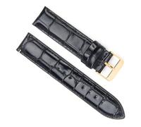 yeziu Leather Strap Suitable For DW Universal Strap Suitable For Daniel Wellington Watch Straps(ABlack-Gold,22mm)