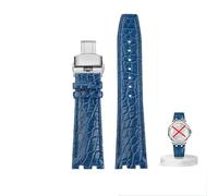 yeziu Leather Watch Band For Maurice Lacroix AIKON AI6007 1108 AI6058 AI6008 Quick Release Bracelet Stainless Steel Metal Joint Strap(Blues,For Al6007 AI1108)