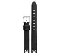 yeziu Leather watch strap for Anne Klein AK2156/2157/2618 notched watchband design.(Blacks,14mm)