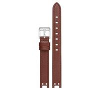 yeziu Leather watch strap for Anne Klein AK2156/2157/2618 notched watchband design.(Browns,12mm)