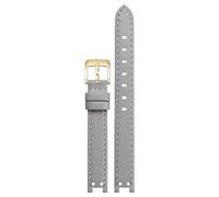 yeziu Leather watch strap for Anne Klein AK2156/2157/2618 notched watchband design.(Greyg,12mm)
