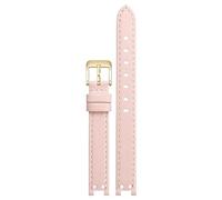 yeziu Leather watch strap for Anne Klein AK2156/2157/2618 notched watchband design.(Pinkg,12mm)