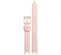 yeziu Leather watch strap for Anne Klein AK2156/2157/2618 notched watchband design.(Pinkr,12mm)