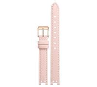 yeziu Leather watch strap for Anne Klein AK2156/2157/2618 notched watchband design.(Pinkr,14mm)