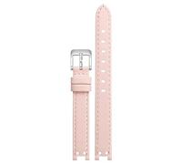 yeziu Leather watch strap for Anne Klein AK2156/2157/2618 notched watchband design.(Pinks,12mm)