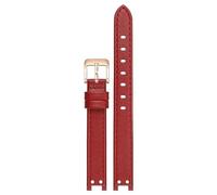 yeziu Leather watch strap for Anne Klein AK2156/2157/2618 notched watchband design.(Redr,14mm)