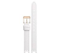 yeziu Leather watch strap for Anne Klein AK2156/2157/2618 notched watchband design.(Whiter,12mm)