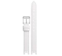 yeziu Leather watch strap for Anne Klein AK2156/2157/2618 notched watchband design.(Whites,12mm)