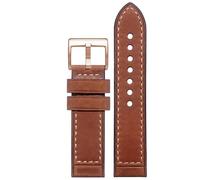 yeziu Leather Watch Strap For Hamilton Khaki Field H70555533 H70455533 Little Red Cap Men Watchband(Brownr2,22mm)