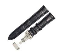 yeziu Leather Watch Strap For Hamilton Khaki Jazz Eternal Watch Band(Blacks1,22mm)