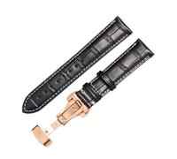 yeziu Leather Watch Strap For Hamilton Khaki Jazz Eternal Watch Band(Blackwr1,22mm)