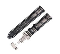 yeziu Leather Watch Strap For Hamilton Khaki Jazz Eternal Watch Band(Blackws1,20mm)