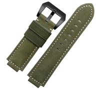 yeziu Leather Watch Strap For Timex Tide T2n720 T2n721 Raised Mouth Accessories Wrist strap(Dark green-Black-K11)
