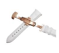 yeziu Leather Watch Strap For Tissot Le Locle 1853, Gentleman Couturier Ballade(Whitep,20mm)