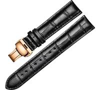yeziu Leather Watch Strap For Tissot Le Locle Ballade Gentleman Carson(Blackp2,19mm)
