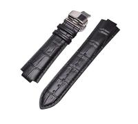 yeziu Leather Watch Straps For ORIS Diver 733 Leather Watch Chain Notch Watchband(Silver,11mm)