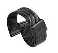 yeziu Metal Ultra-thin Mesh Stainless Steel Bracelet For Daniel Wellington Watches(Black,12mm)