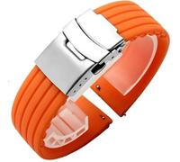 yeziu Natural silicone watch strap for Hamilton Khaki Navy Jazzmaster Field Classic watch band(Oranges,22mm)