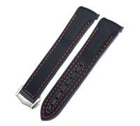 yeziu New Nylon Rubber Watchband Fit For Omega Seamaster 300 AT150 Speedmaster Silicone Watch Strap(Black Gray,21mm)