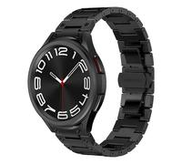 yeziu No Gaps Metal Strap For Samsung Watch 6 Classic Band For 5Pro 45mm Stainless Steel Bracelet Accessories(Black,Watch6 40mm)