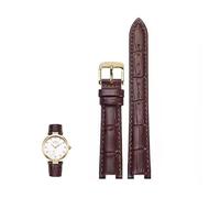 yeziu Notched leather watch Strap for GC bracelet(Brownr,18-10mm)