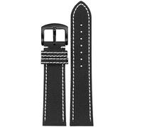 yeziu Nylon Leather Watch Strap For Breitling Avenger Seawolf Blackbird Reconnaissance Aircraft GMT Series(Blackb2,22mm)