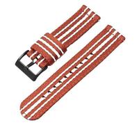 yeziu Nylon Strap For Blancpain X Collaboration Quick Release Replace Watch Band with Stainless Steel Buckle(Orange white beige b,22mm)