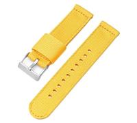 yeziu Nylon Strap For Blancpain X Collaboration Quick Release Replace Watch Band with Stainless Steel Buckle(Yellow silver,20mm)