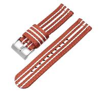 yeziu Nylon Strap For Blancpain X Collaboration Quick Release Replace Watch Band with Stainless Steel Buckle(Orange white beige s,20mm)