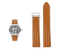 yeziu Quick-Release Interface Watch Strap For Roadster Series W6206018 Watchband With Folding Buckle Bracelet(Khaki-silver-A,19mm-width)