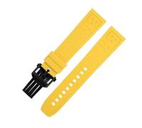 yeziu Rubber Letter Watchband For Breitling Professional Superocean Navitimer Bracelet 22mm(Yellow A)