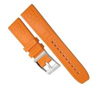 yeziu Rubber Strap Watch For Breitling SUPEROCEAN Avenger Color Watchband Diving Sports Wristband(O silver,22mm)