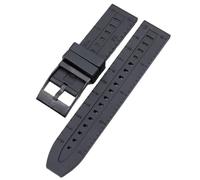 yeziu Rubber Watch Strap For Breitling Avenger Super Ocean Challenger Reconnaissance Aircraft(Black black)
