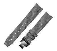 yeziu Rubber Watch Strap For Omega 20mm watchband for Rolex Braided Pattern(Dark grayb2)