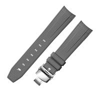yeziu Rubber Watch Strap For Omega 20mm watchband for Rolex Braided Pattern(Dark grays2)