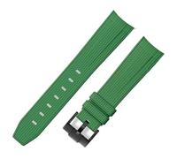 yeziu Rubber Watch Strap For Omega 20mm watchband for Rolex Braided Pattern(Dark greenb1)