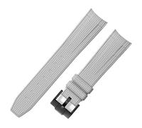 yeziu Rubber Watch Strap For Omega 20mm watchband for Rolex Braided Pattern(Grayb1)