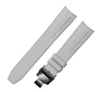 yeziu Rubber Watch Strap For Omega 20mm watchband for Rolex Braided Pattern(Grayb2)