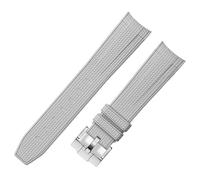 yeziu Rubber Watch Strap For Omega 20mm watchband for Rolex Braided Pattern(Grays1)