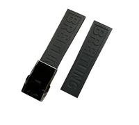 yeziu Rubber watch strap for the Breitling Avenger Super Ocean Challenger(Blackb shiny)
