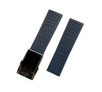 yeziu Rubber watch strap for the Breitling Avenger Super Ocean Challenger(Sapphire blueb shiny)