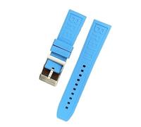yeziu Rubber watch strap for the Breitling Avenger Super Ocean Challenger(Sky blue)
